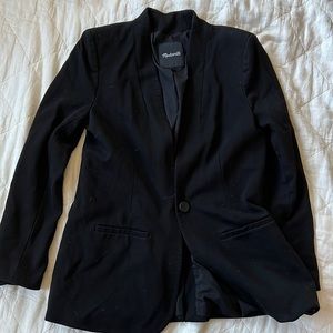 Black Madewell Collarless Blazer